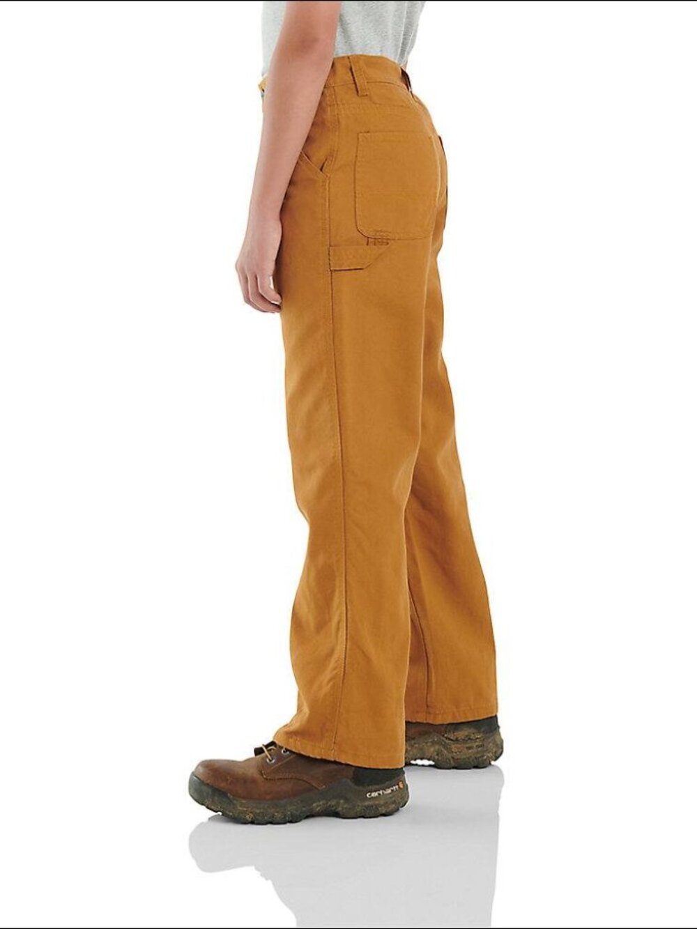 NWT Carhartt  Boys' Canvas Dungaree Flannel-Lined Size 10
